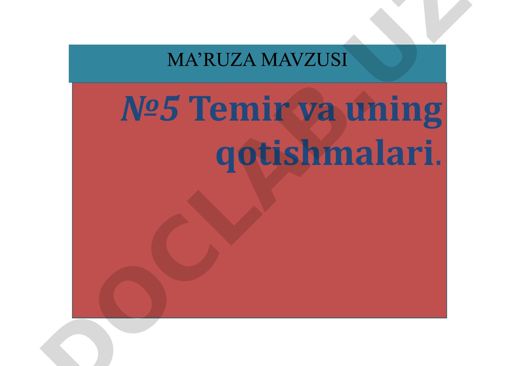 Temir va uning qotishmalari