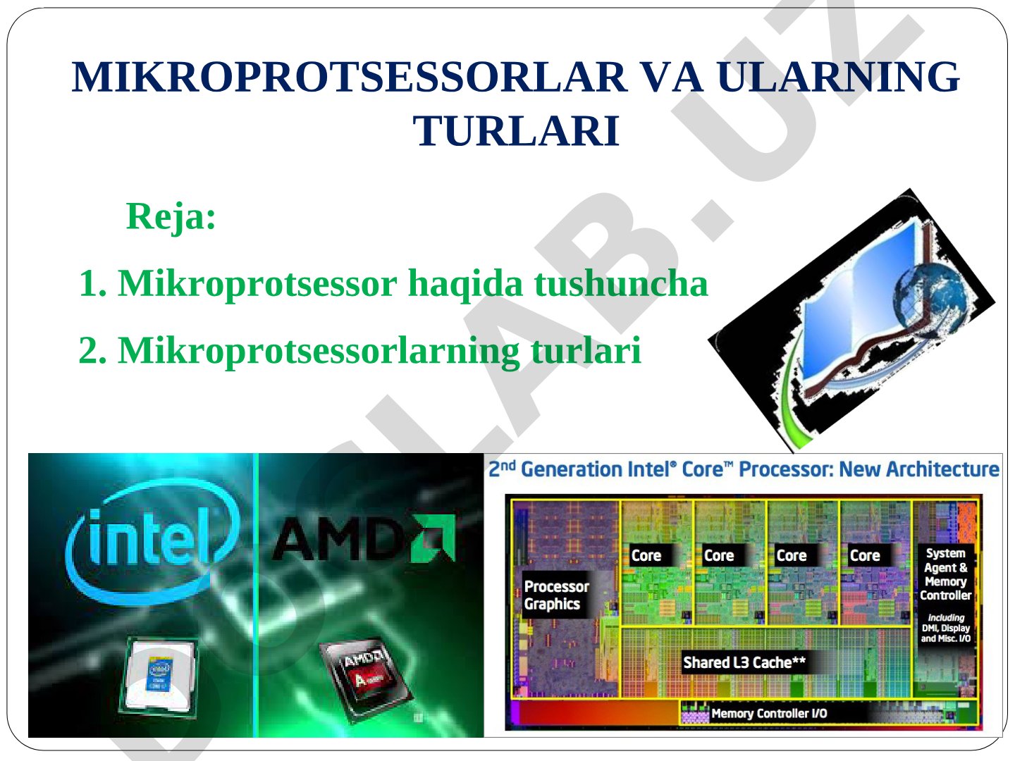 Mikroprotsessorlar va ularning turlari