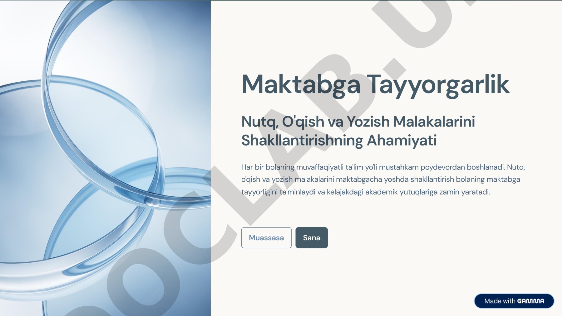 Maktabga Tayyorgarlik Nutq, O'qish va Yozish Malakalarini Shakllantirishning Ahamiyati