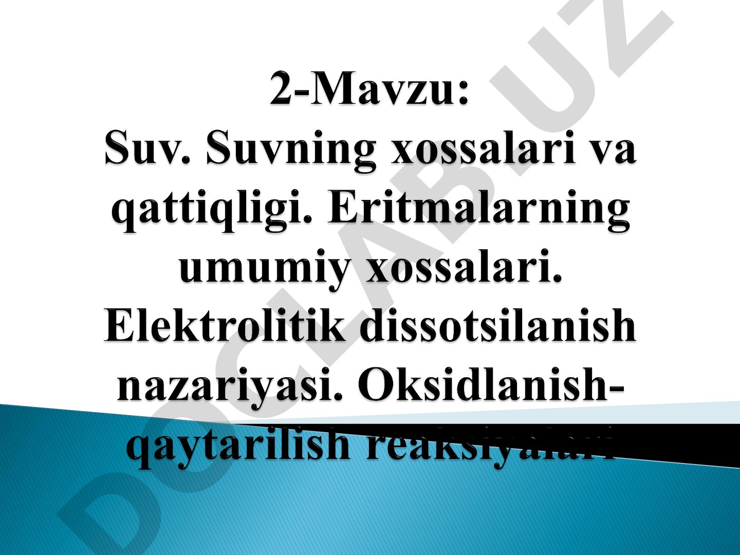 Tabiatda uchta agregat holatda mavjud bo’ladigan birdan-bir modda