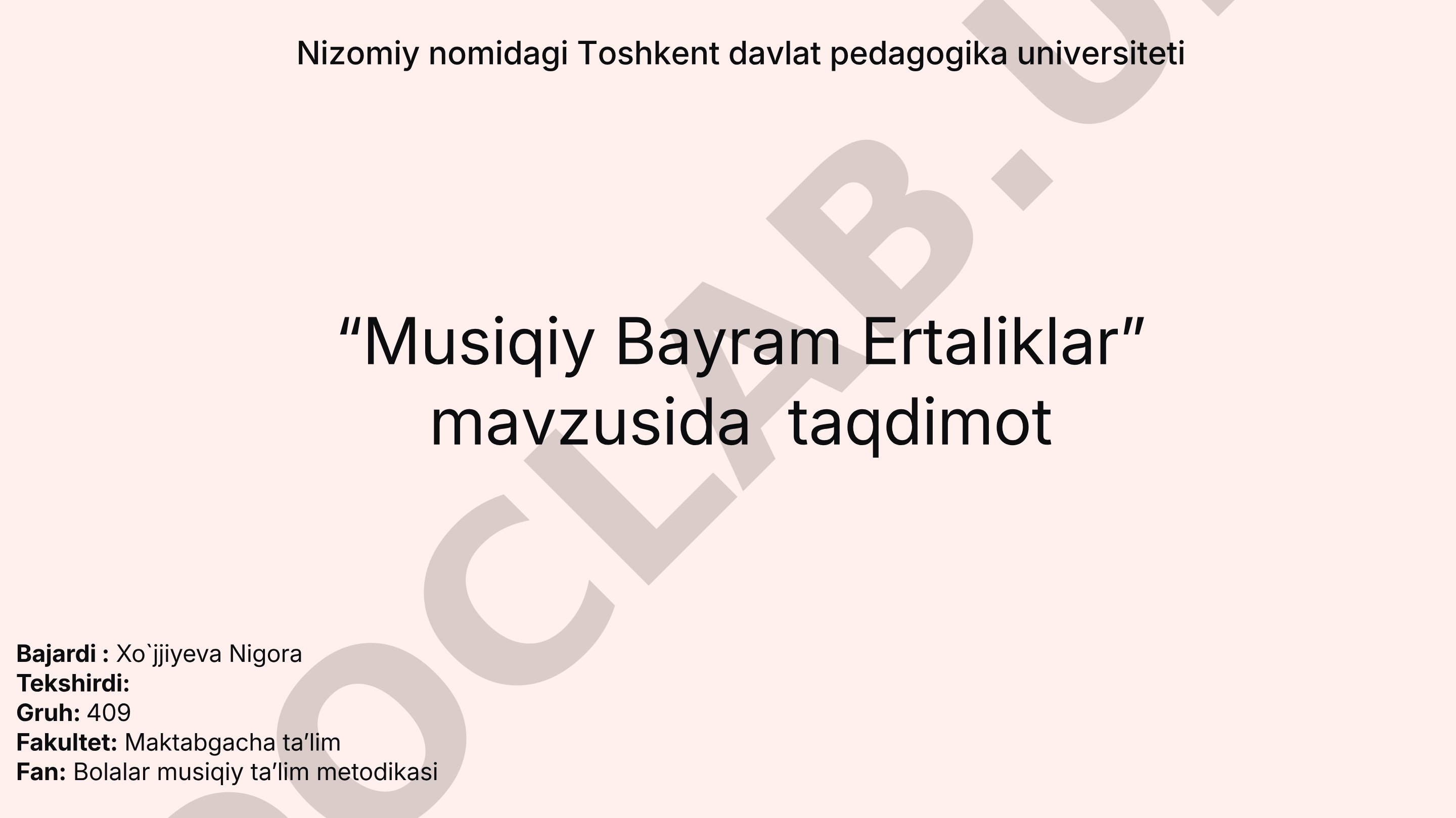 Musiqiy Bayram Ertaliklar