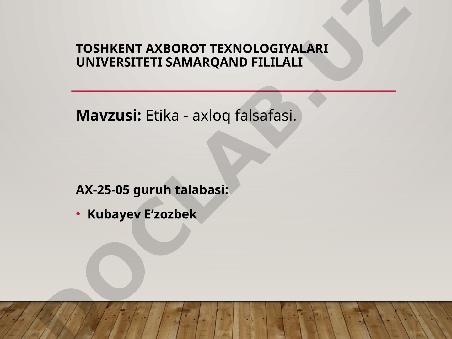 Etika - axloq falsafasi