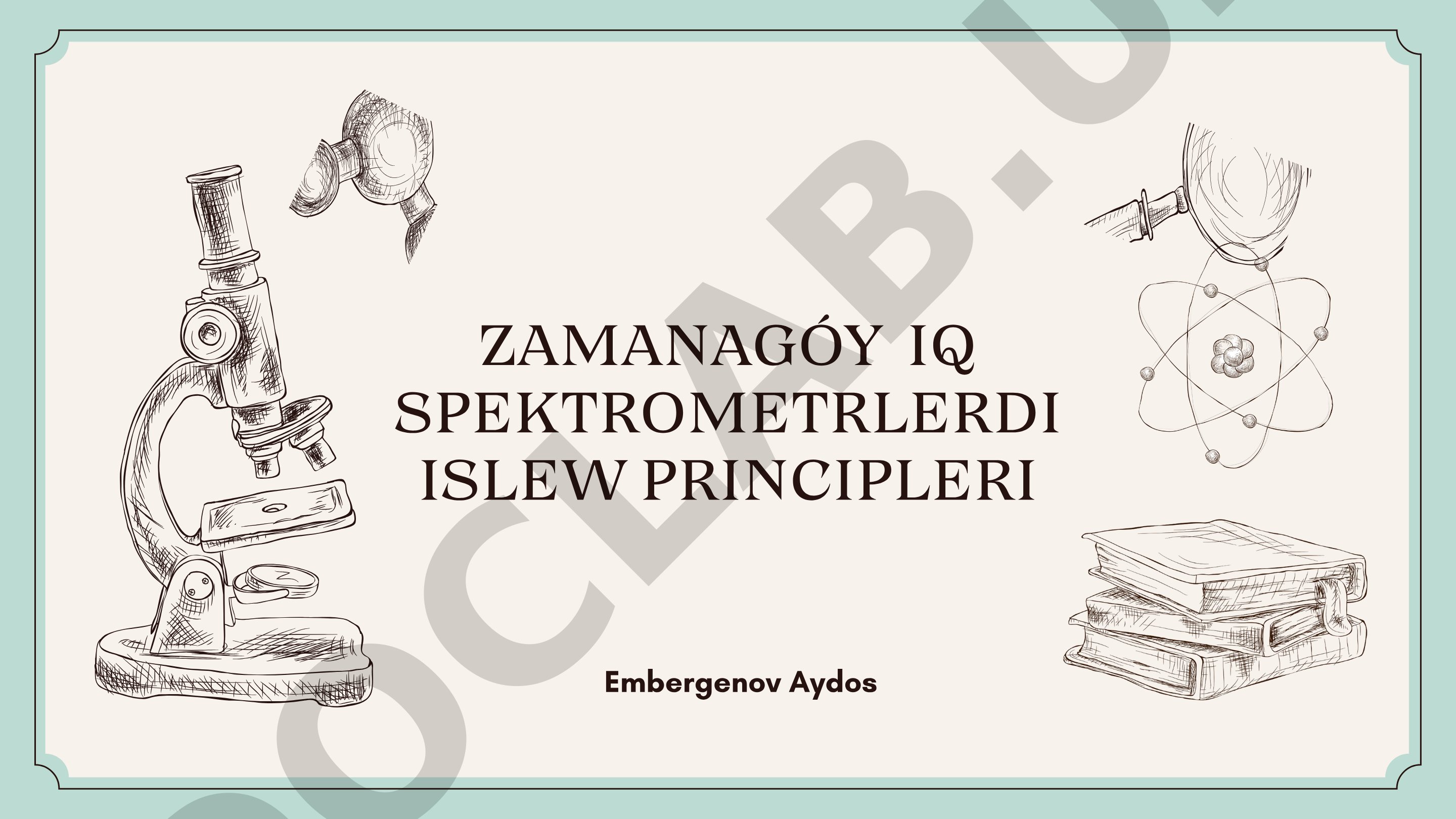 Zamanagóy IQ spektrometrlerdi islew principileri