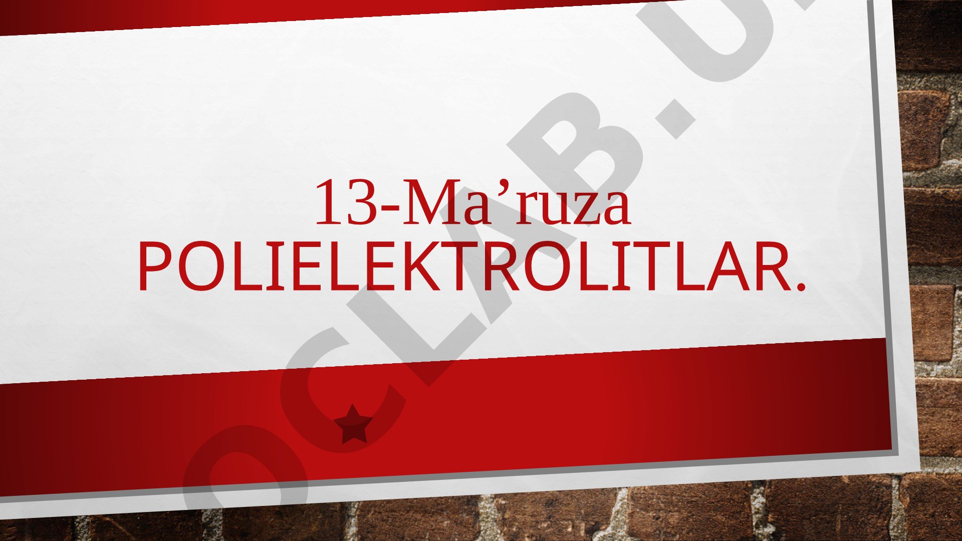Polielektrolitlar