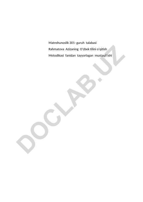 Morfologiya. Fe’l so’z turkumi
