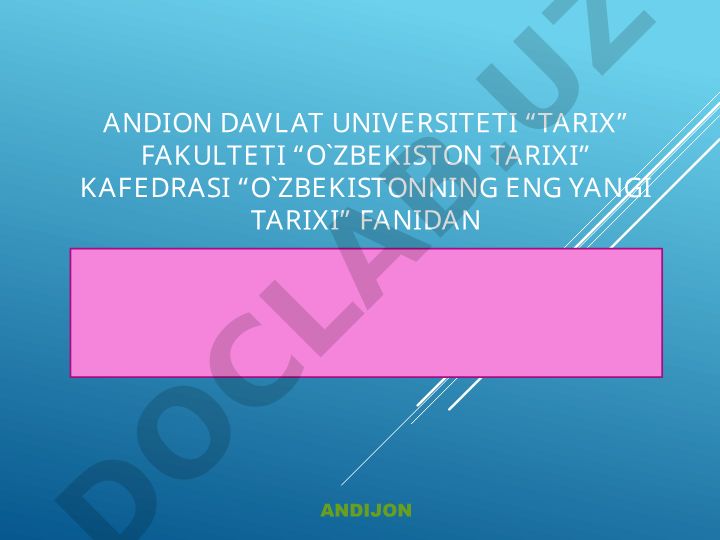 Mustaqillik yillarida O‘zbekistondagi ma’naviy va madaniy taraqqiyot