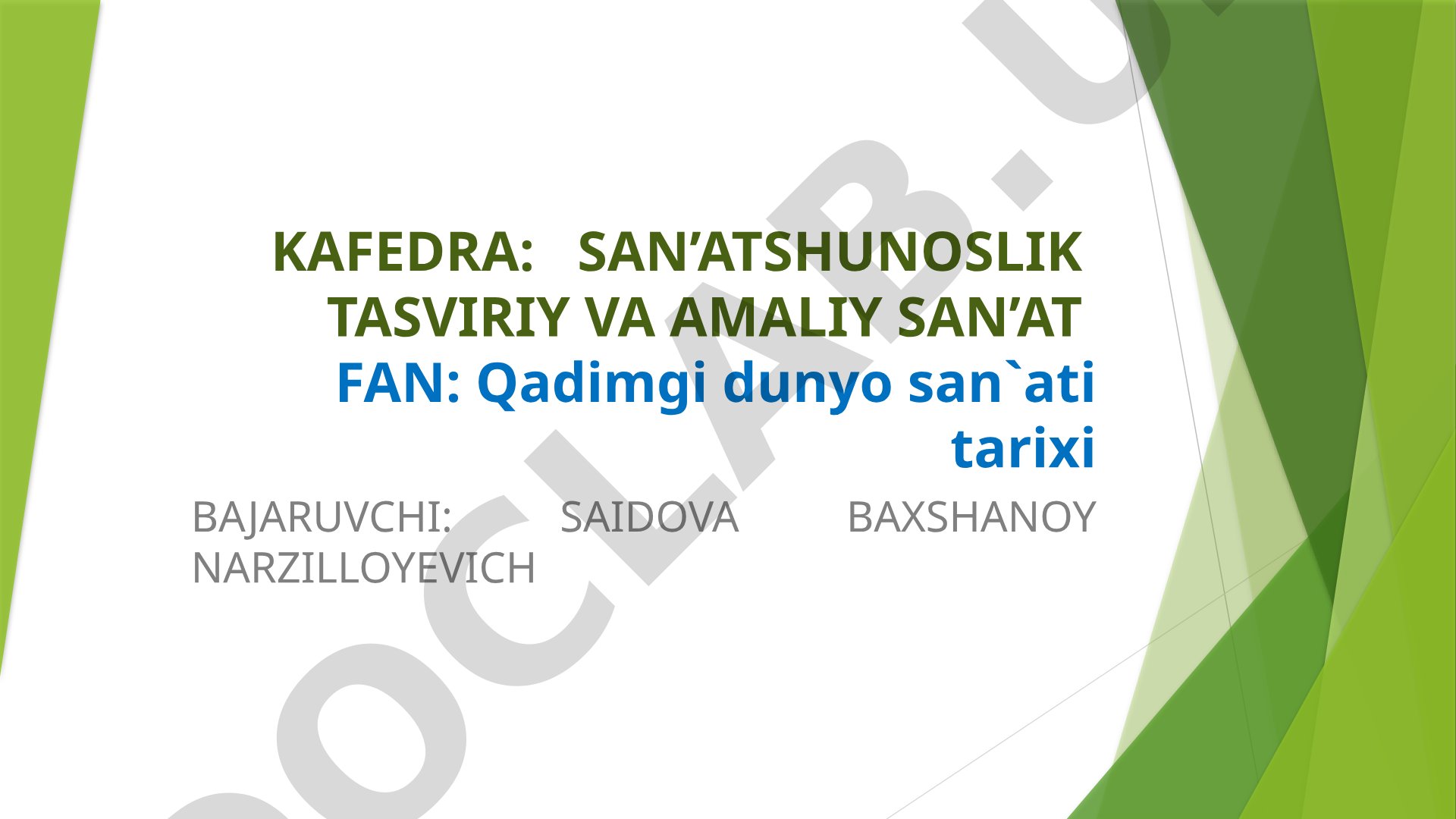 Qadimgi O'rta Osiyo san'ati