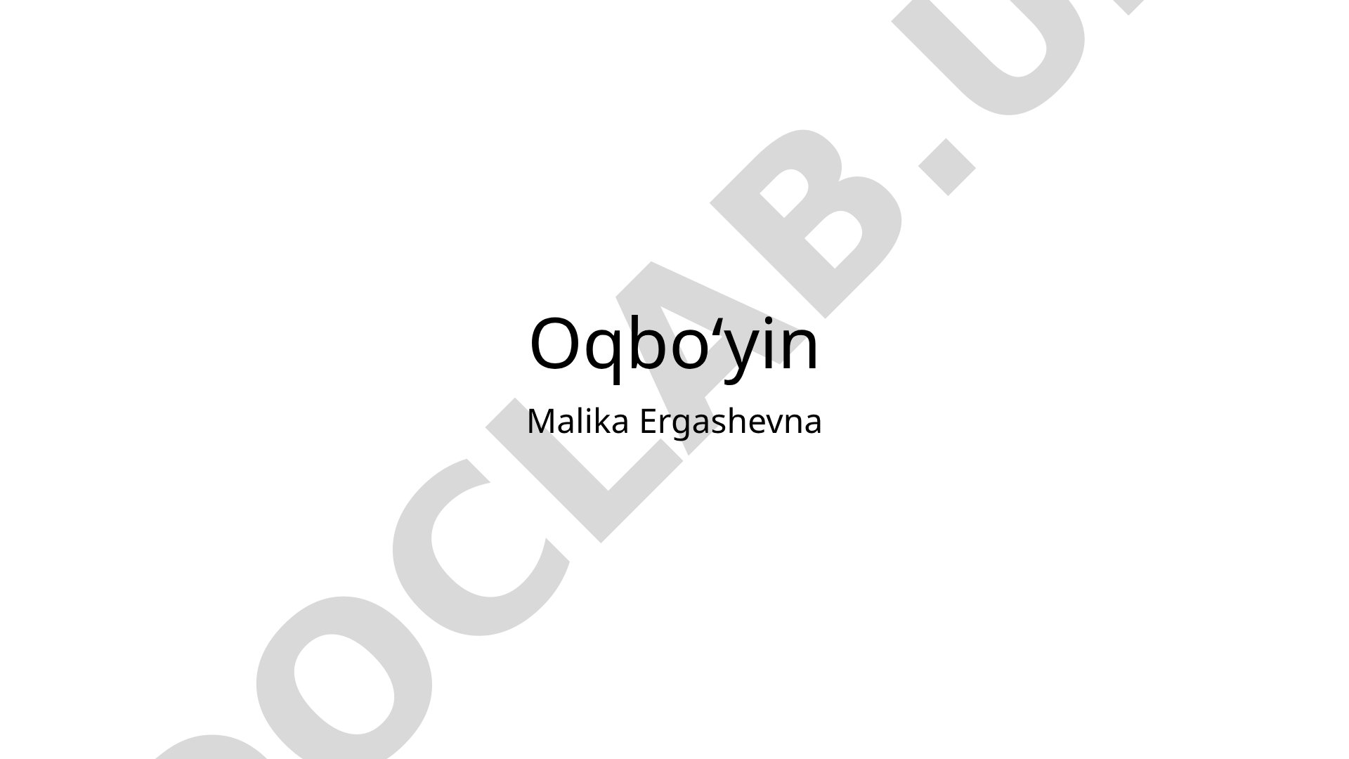 Oqbo'yin qissasi bo'yicha krossvord topshiriqlari