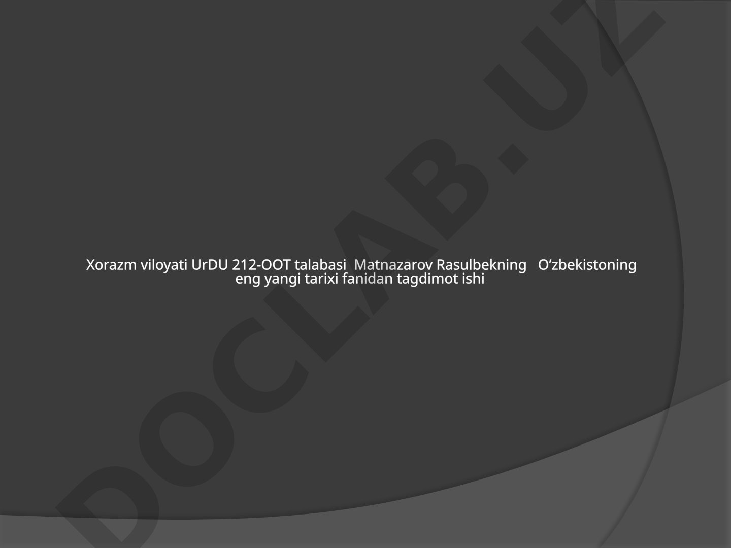 O'zbekistonning qo'shni mamlakatlar bilan aloqasi va tashqi savdosi