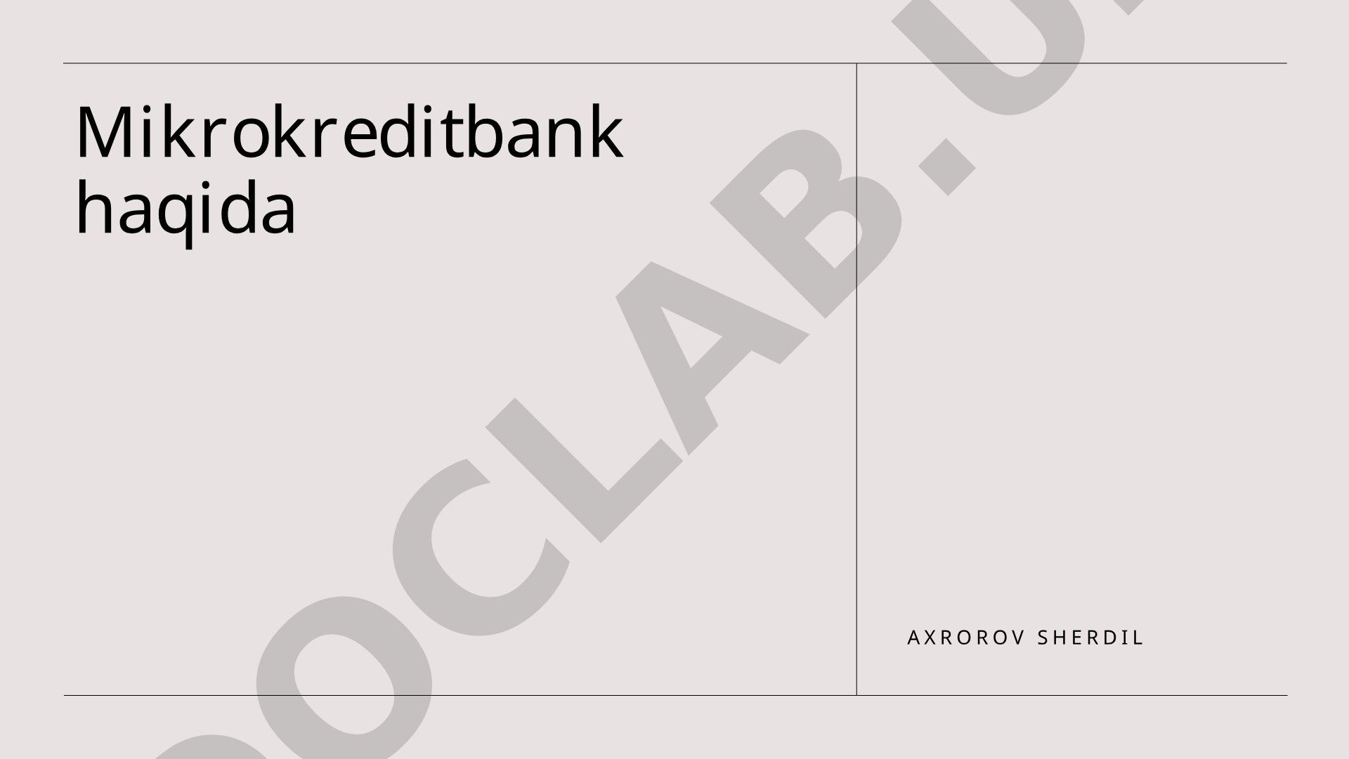 Mikrokreditbankda eksport faktoring xizmatlarining shartlari, limiti va muddati