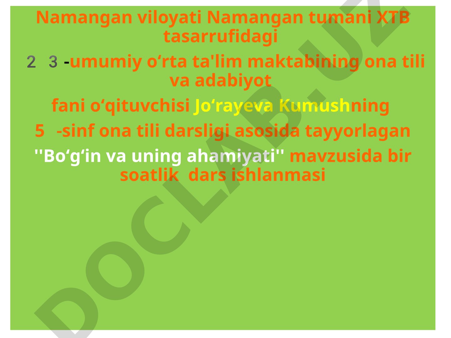 Bo‘g‘in va uning ahamiyati