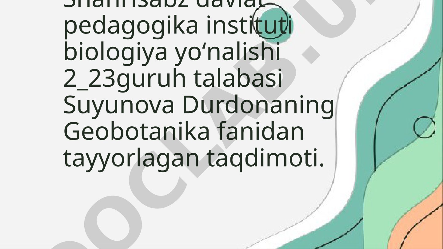 Yaruslikni mintaqalar bo'ylab tarqalishini qiyosiy tahlil qilish