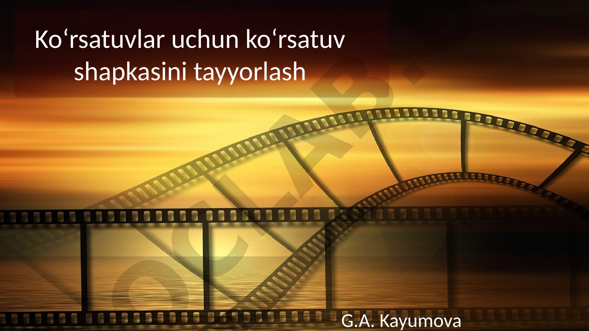 Ko‘rsatuvlar uchun shapka tayyorlash