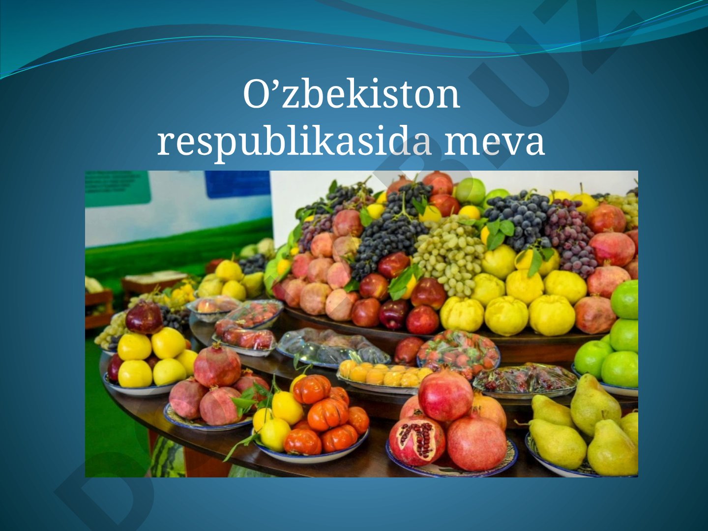 O'zbekiston respublikasida meva sanoati
