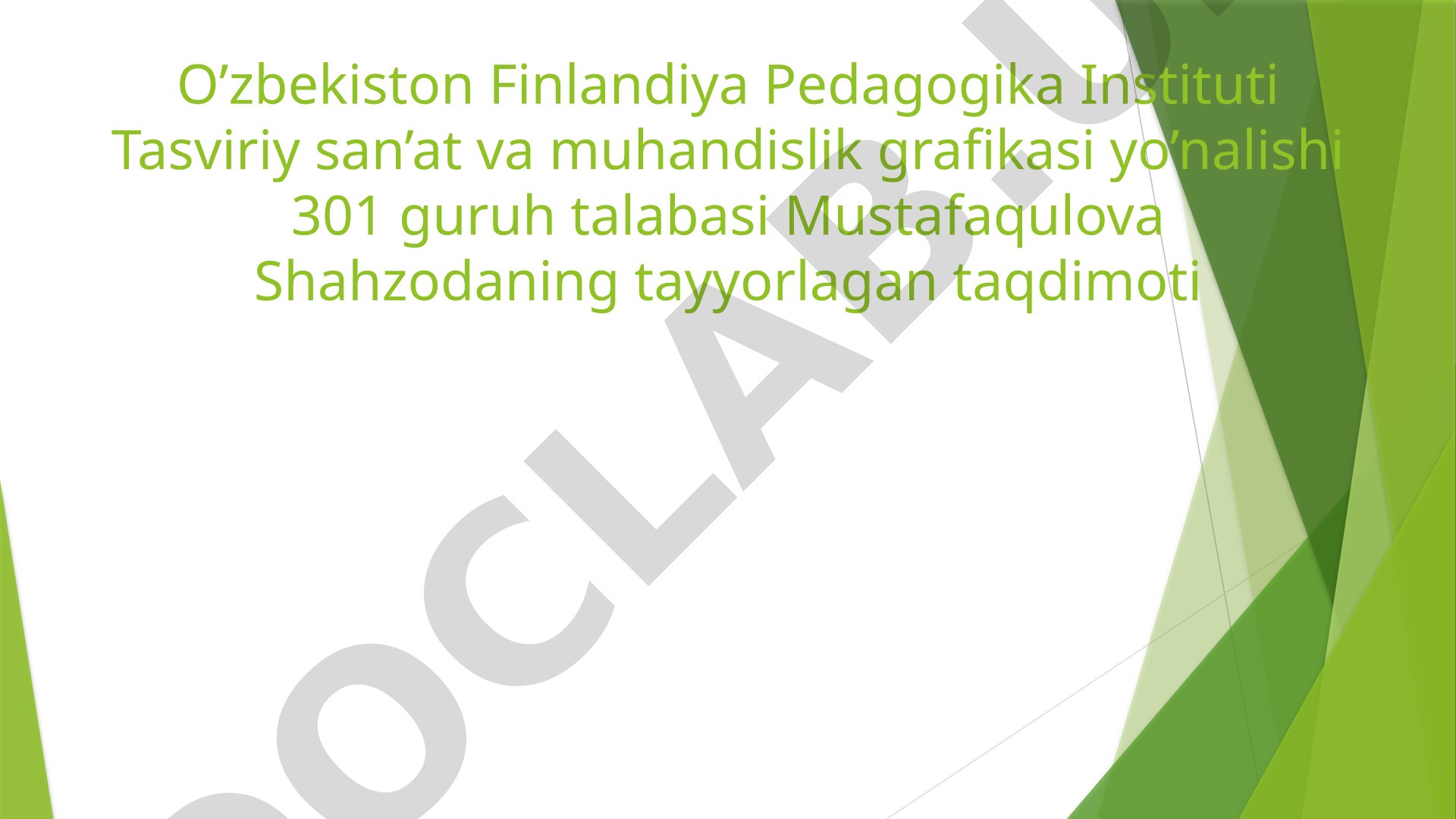 O'zbek olimlarining chizmachilik va chizma geometriyaga qo'shgan hissasi