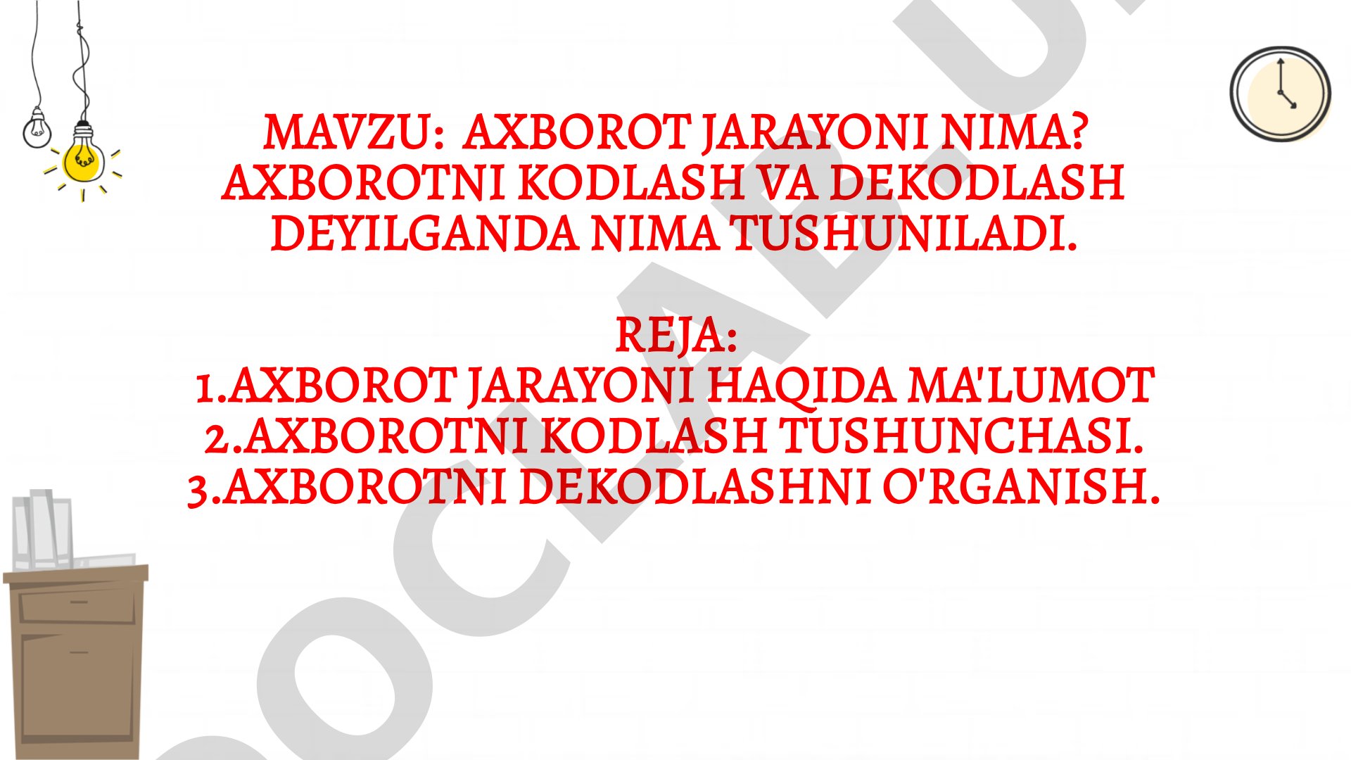 Axborot jarayoni nima? Axborotni kodlash va dekodlash deyilganda nima tushuniladi