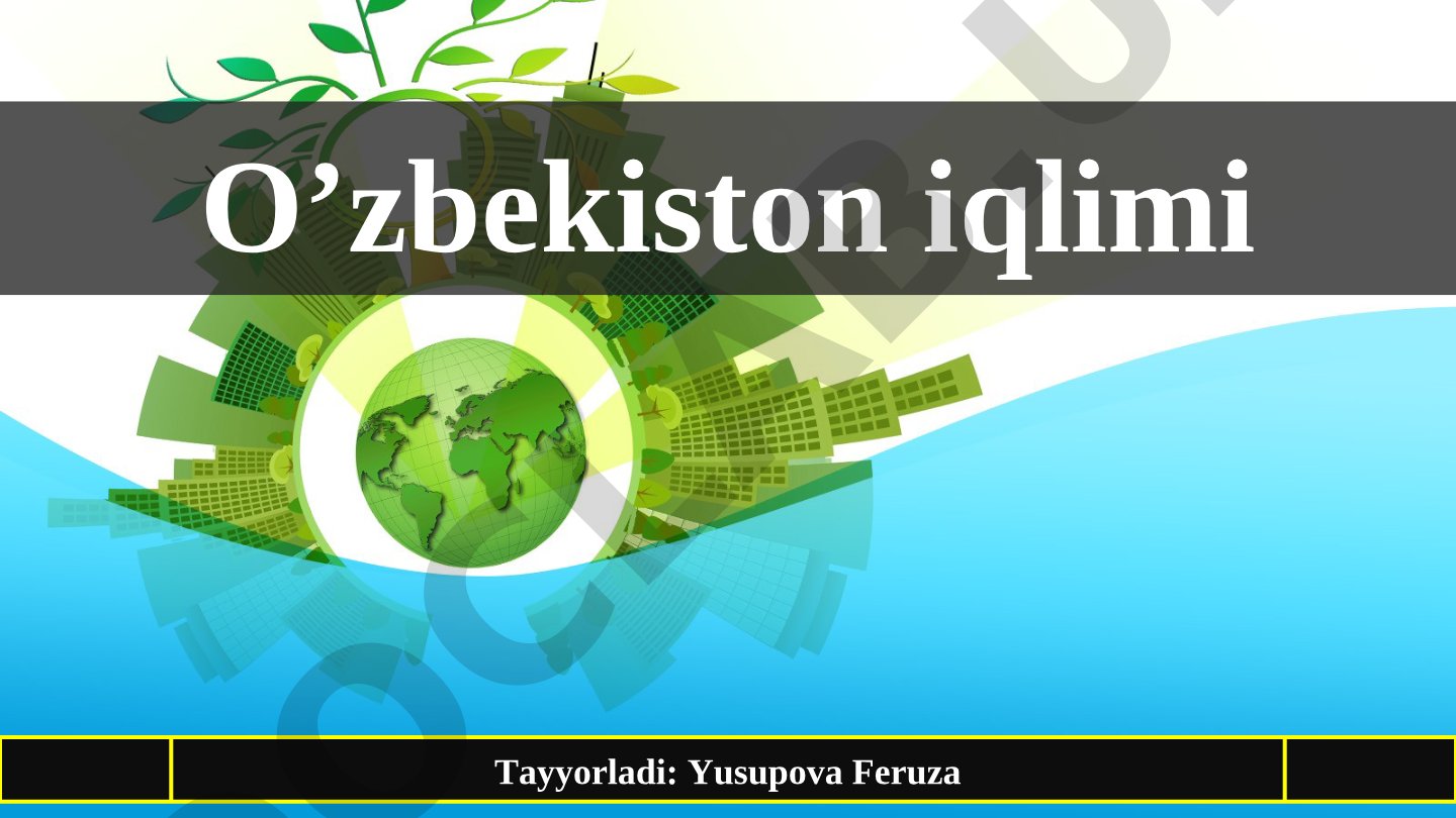 O'zbekiston iqlimi