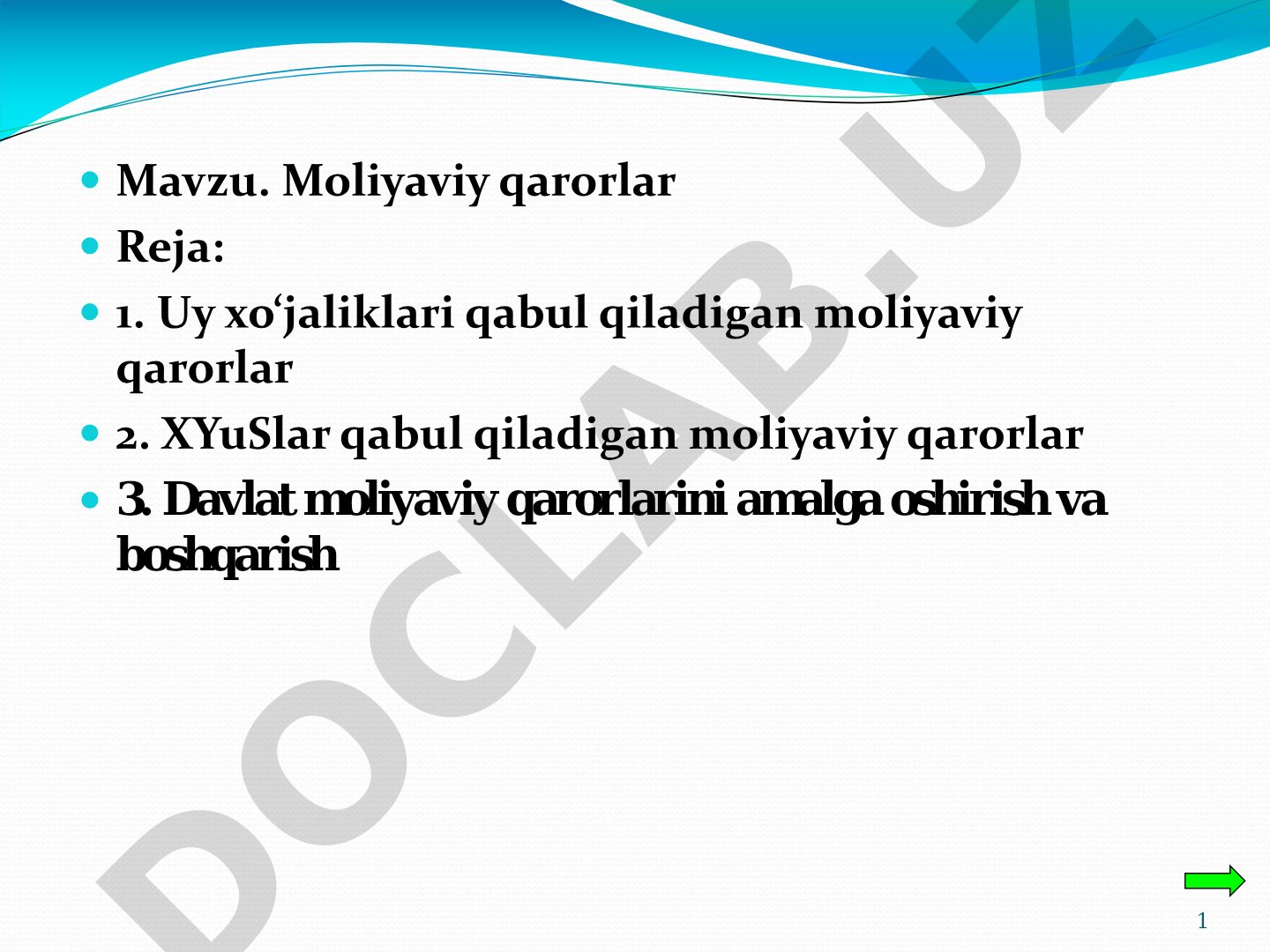Moliyaviy qarorlar