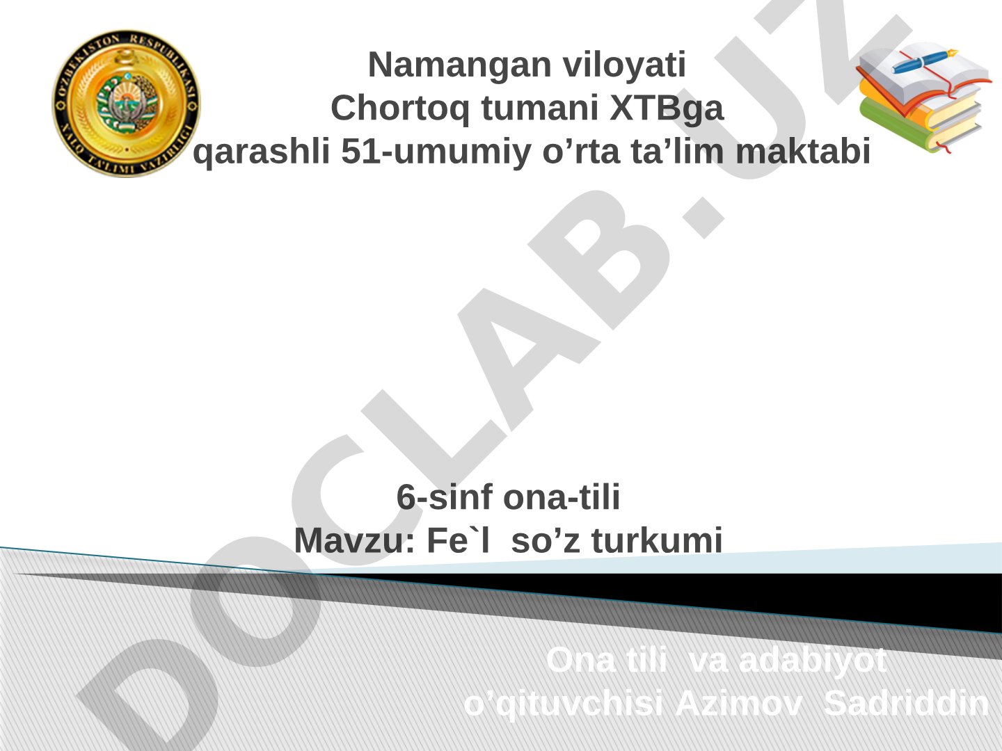 Fe'l so'z turkumi