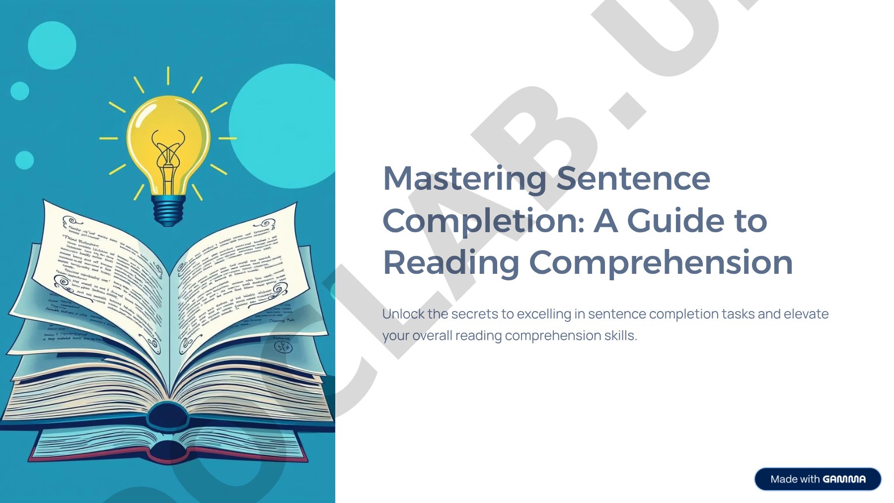 Mastering Sentence Completion: A Guide to Reading Comprehension