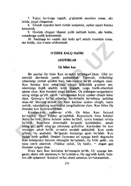 O‘zbek xalq nasri asotirlari