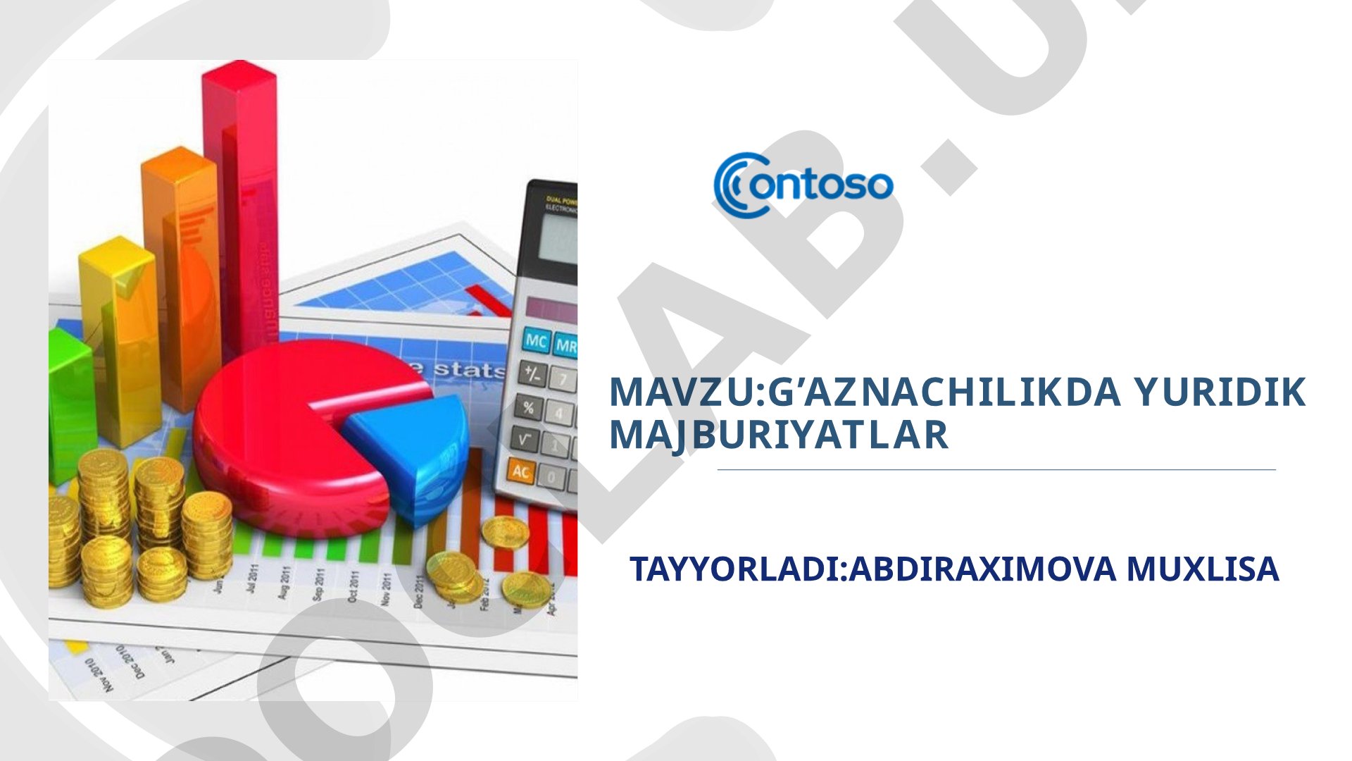 G’aznachilikda yuridik majburiyatlar