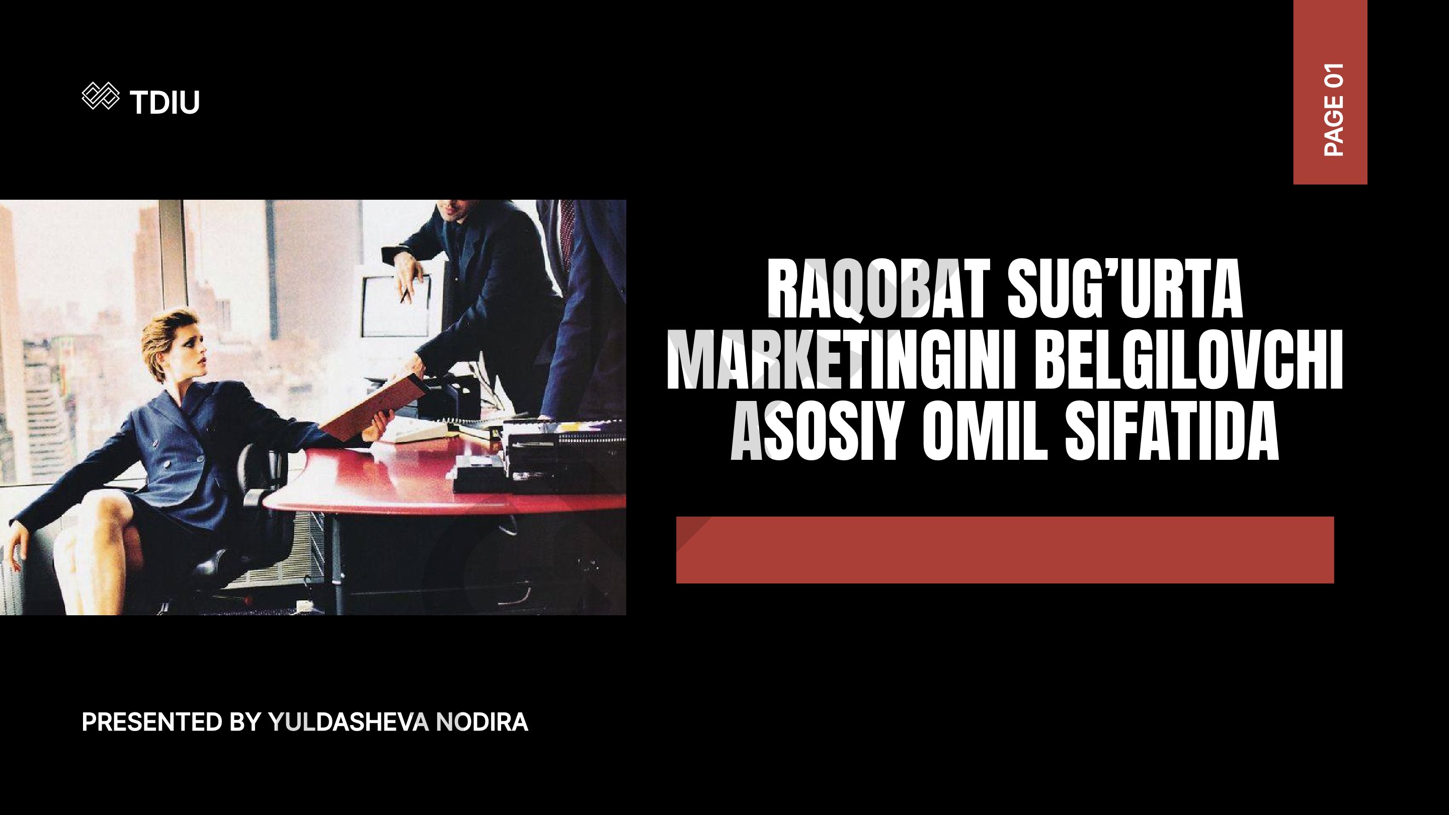 Raqobat sug'urta marketingini belgilovchi asosiy omil sifatida