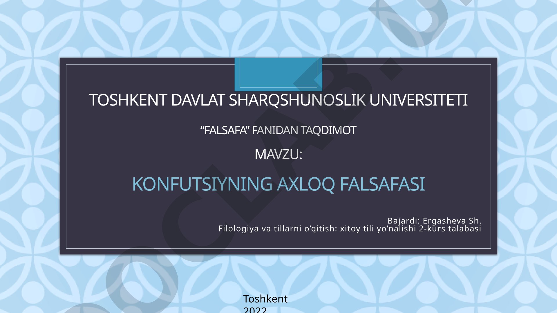 Konfutsiyning axloq falsafasi