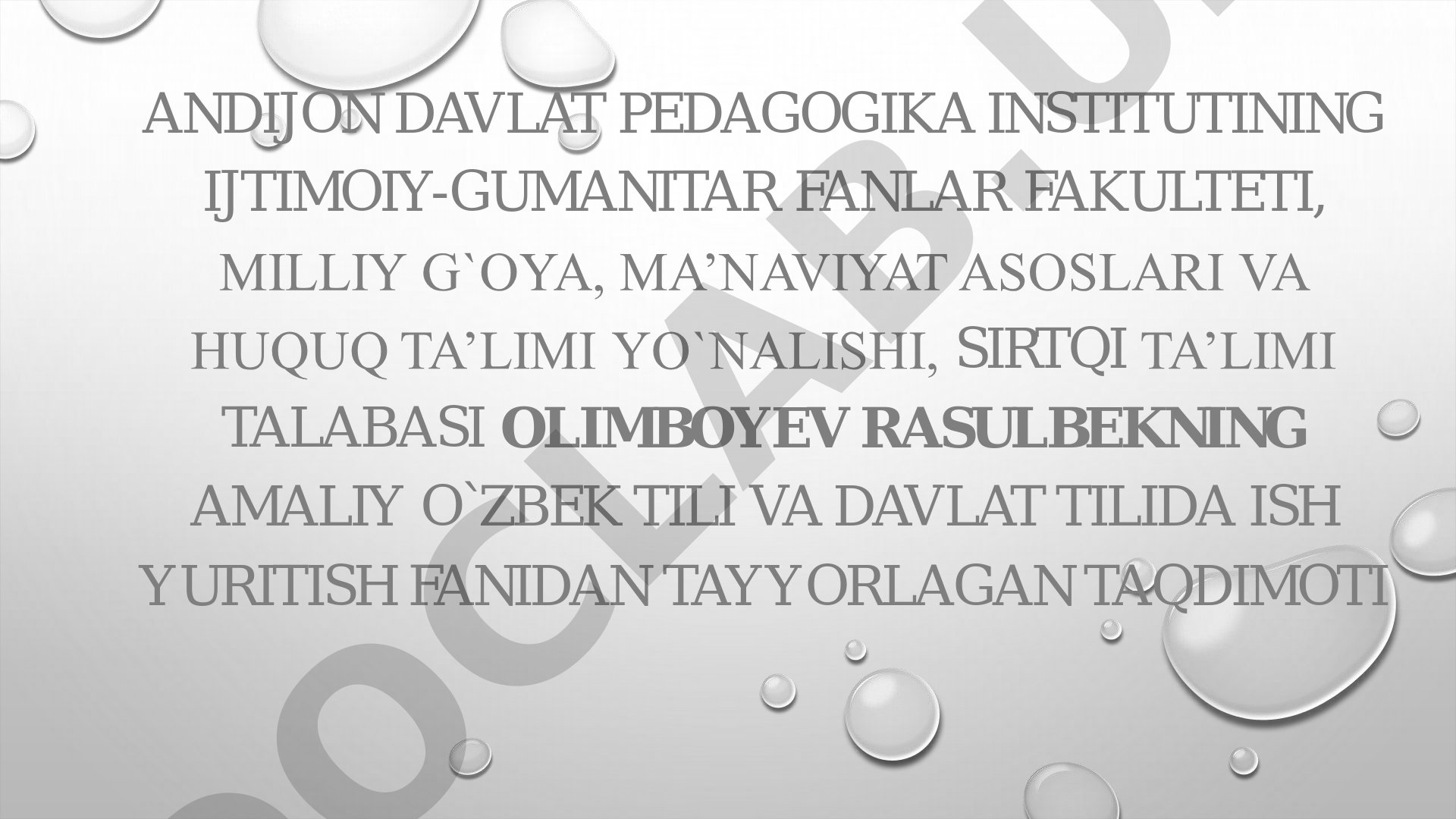 MA’LUMOT AXBOROT XUJJATLARI
