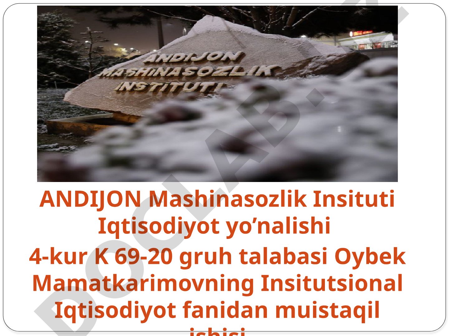 Shartnoma tushunchasi va bozor iqtisodiyotida ro’li