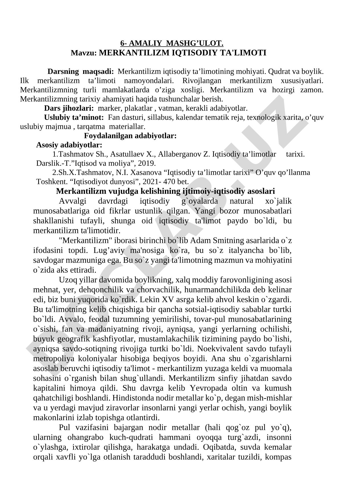 Merkantilizm iqtisodiy ta'limoti