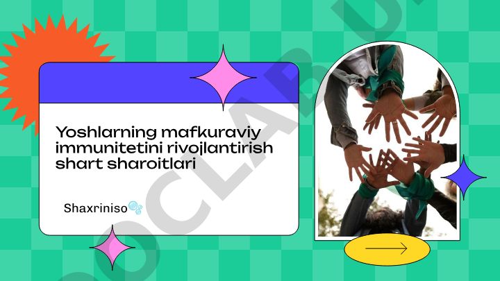 Yoshlarning mafkuraviy immunitetini rivojlantirish