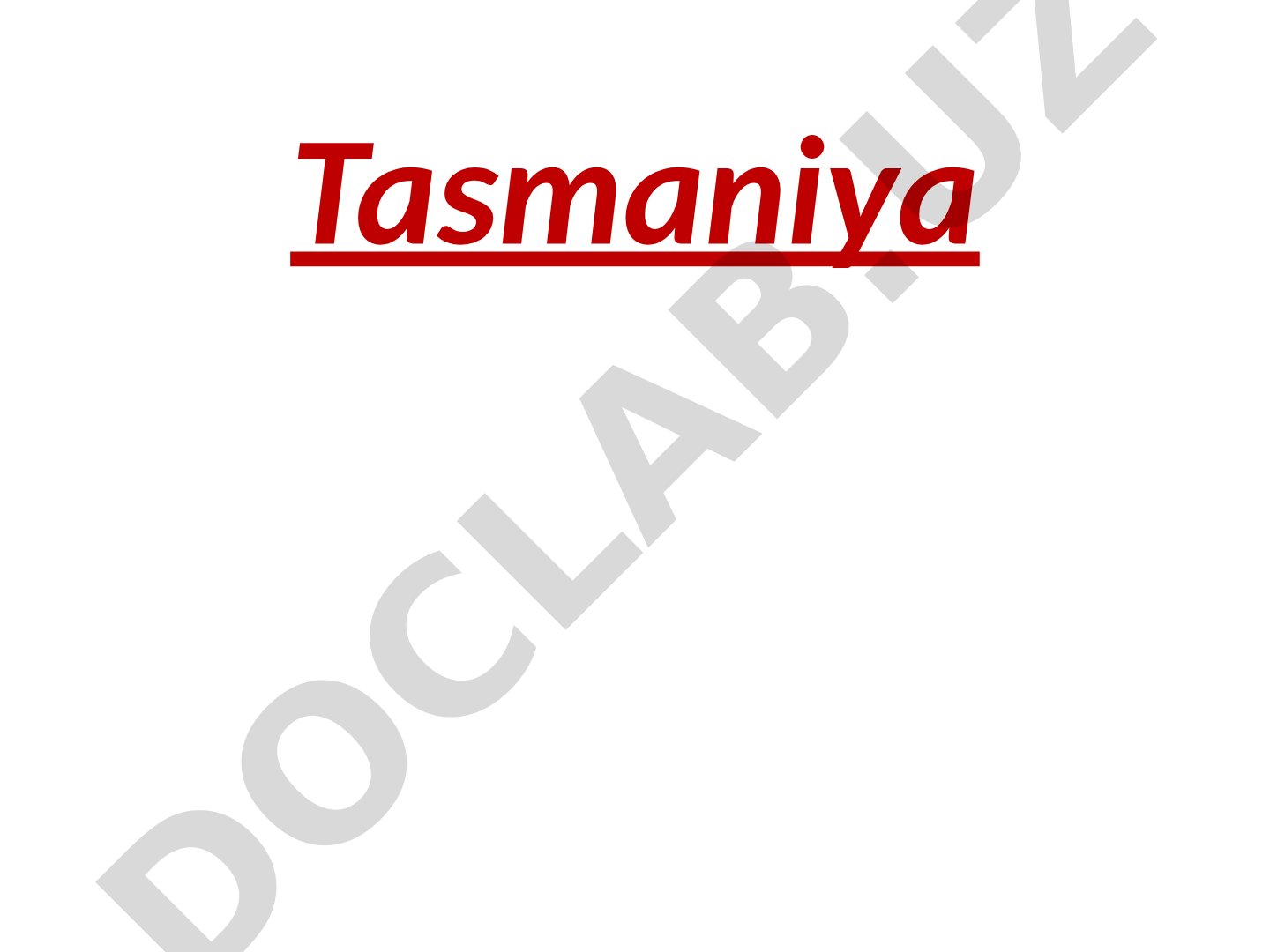 Tasmaniya