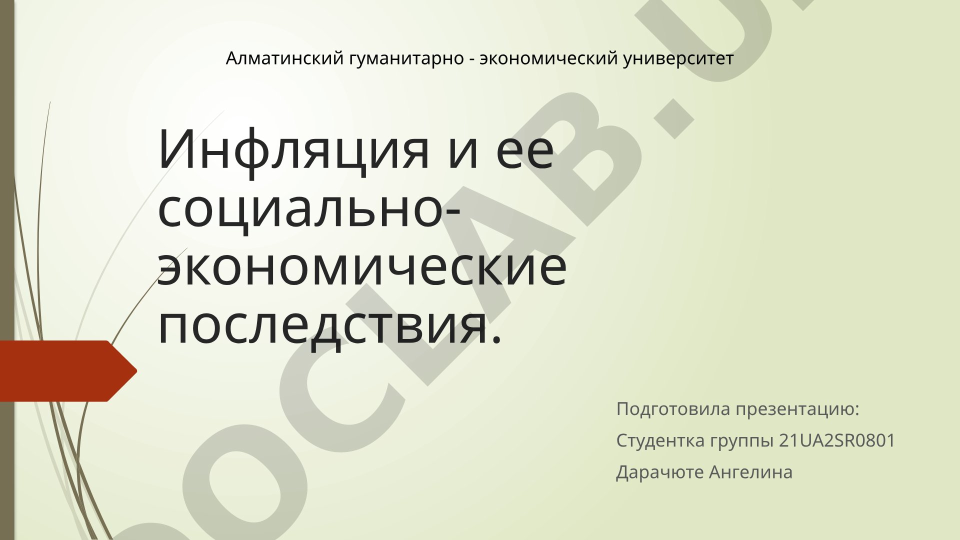 Инфляция и ее социально-экономические последствия