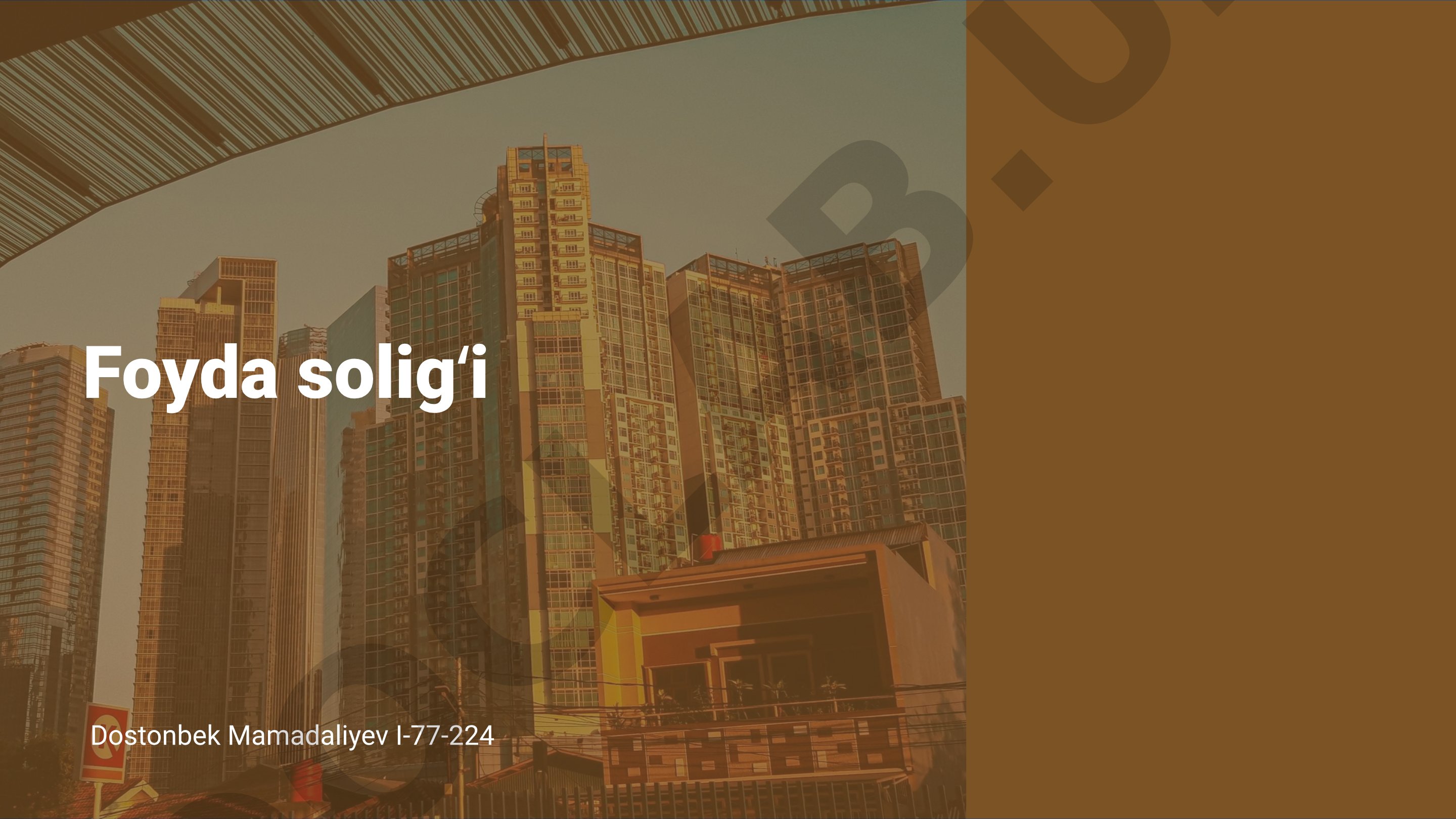 Foyda solig'i