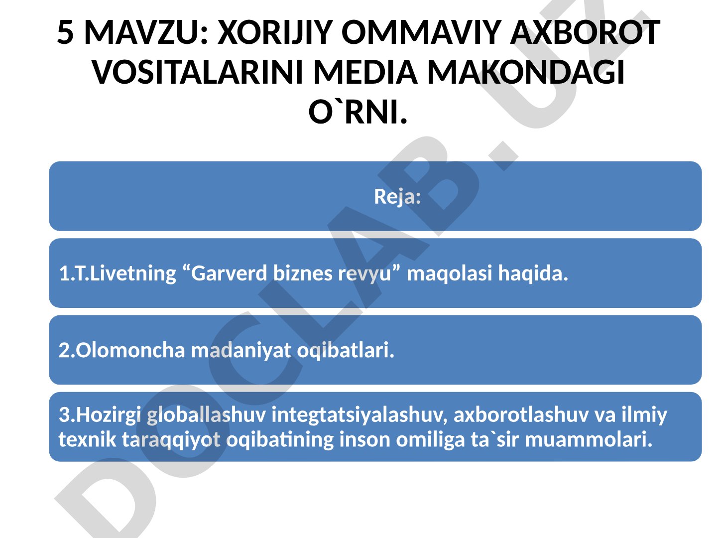 Xorijiy ommaviy axborot vositalarini media makondagi o'rni