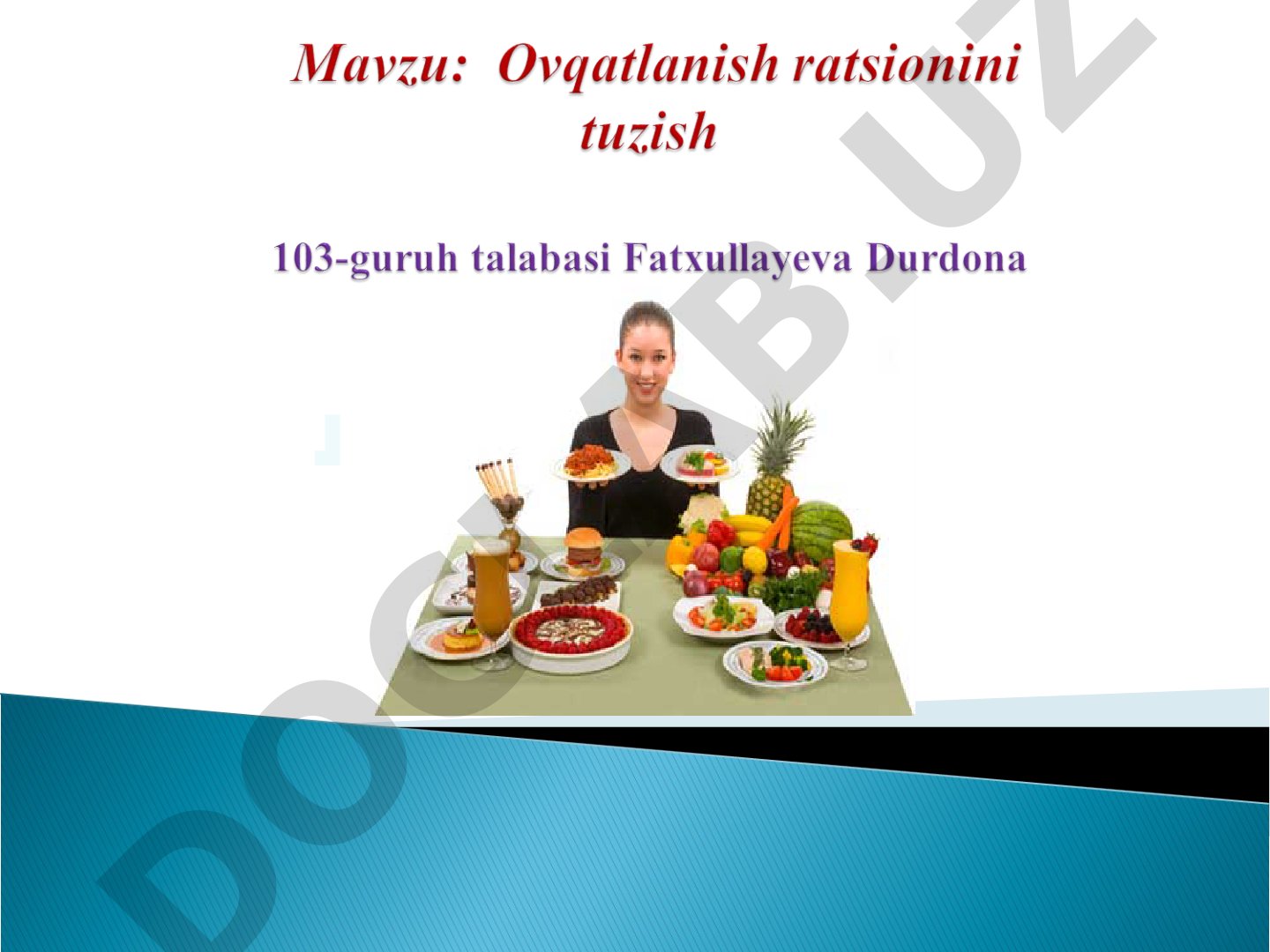 Asosiy oziq moddalar va ularning organizmda tutgan o'rni