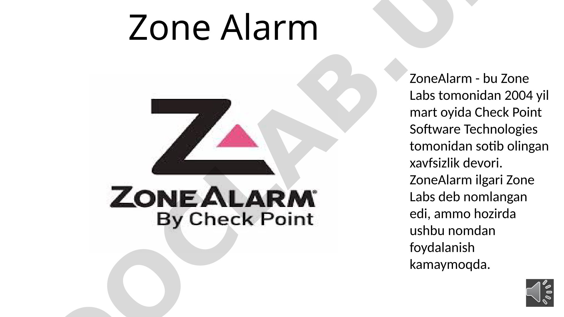 Zone Alarm