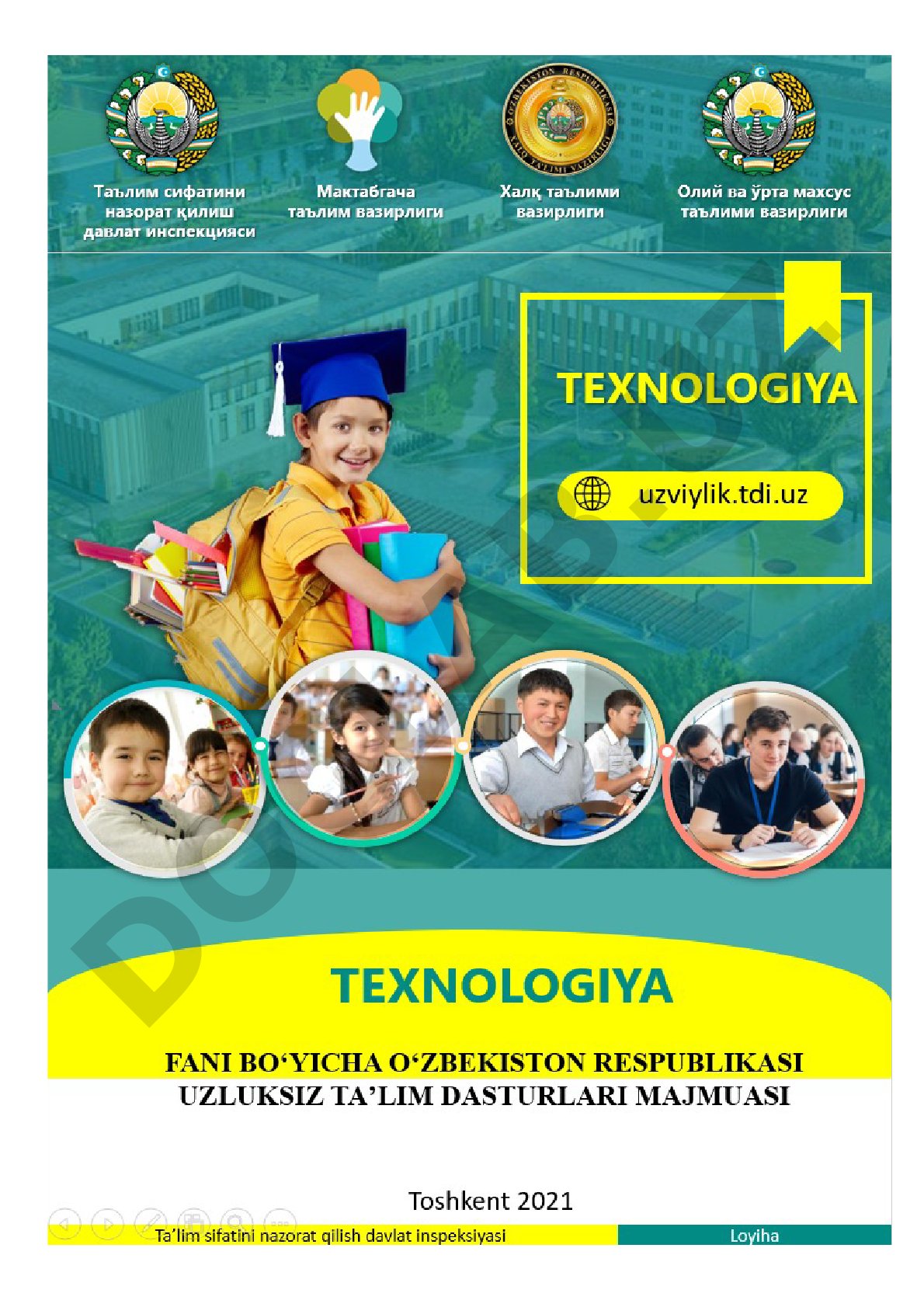 O‘zbekiston Respublikasi texnologiya fani uzluksiz ta’lim dasturlari