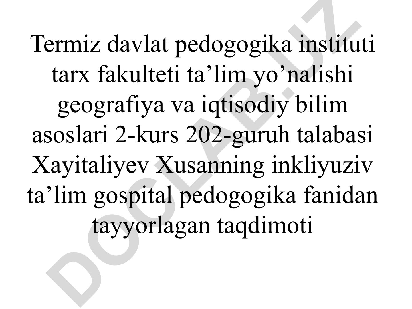 Inklyuziv ta'limni amalga oshirish jarayoni alohida yordamga muhtoj bolaning shaxsini rivojlanishining xususiyatlari