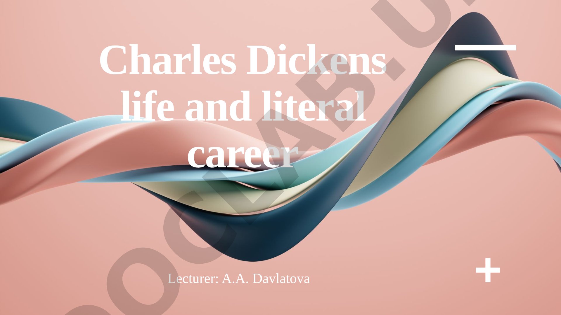 Charles Dickens life and literal career