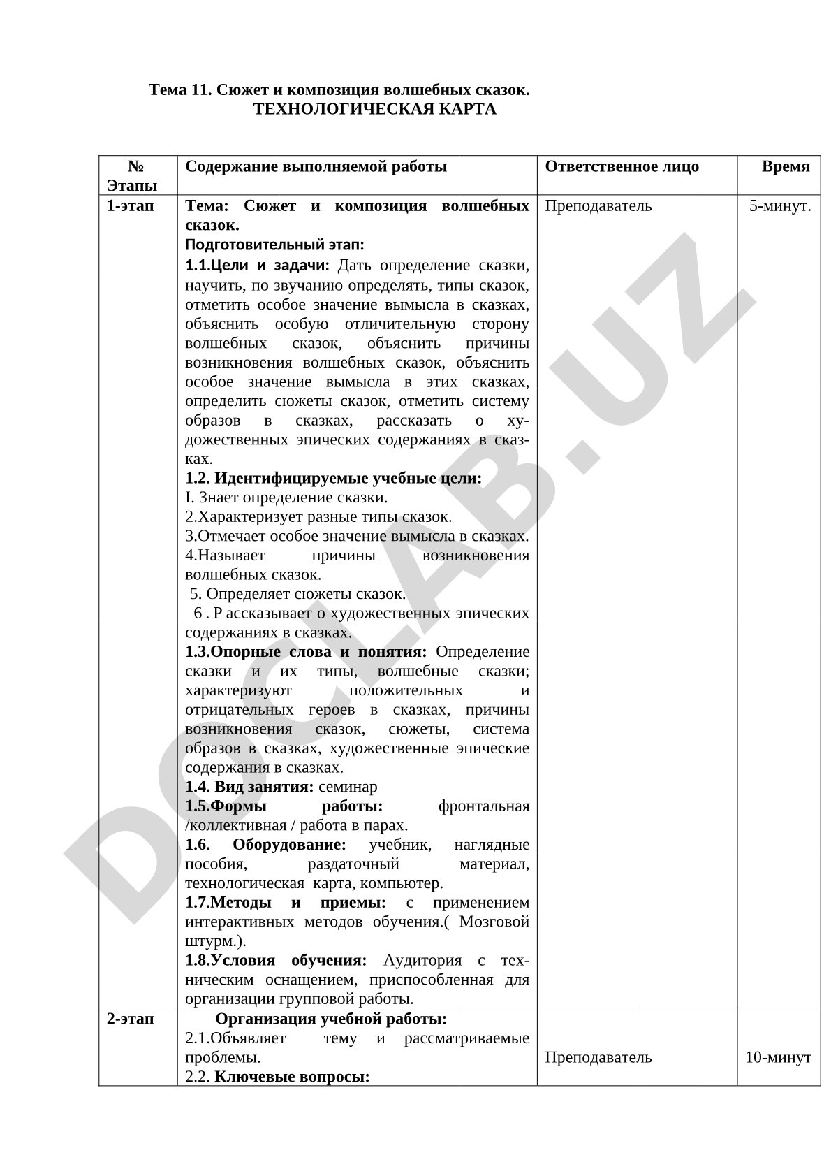 Сюжет и композиция волшебных сказок