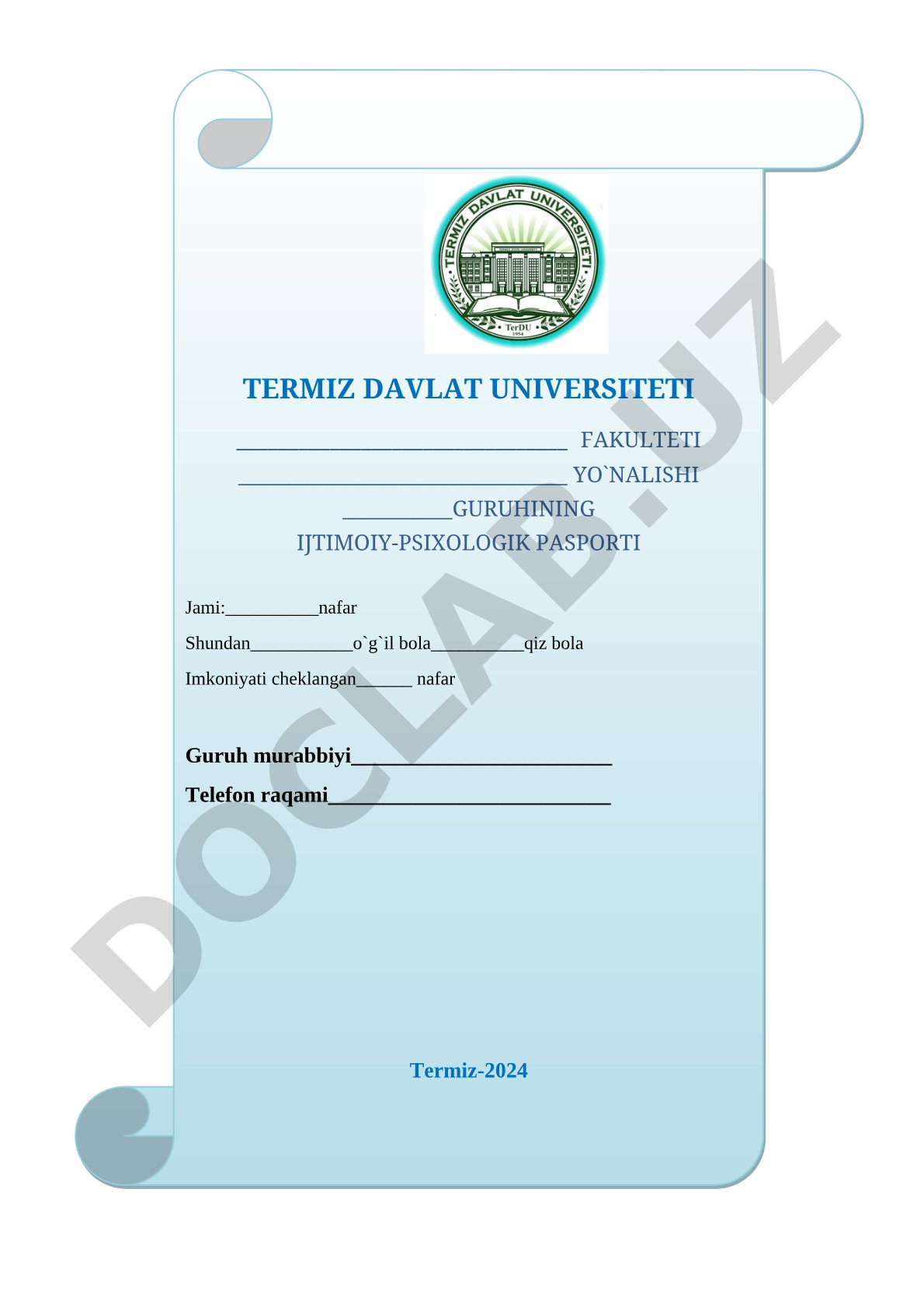 Ijtimoiy-psixologik pasport