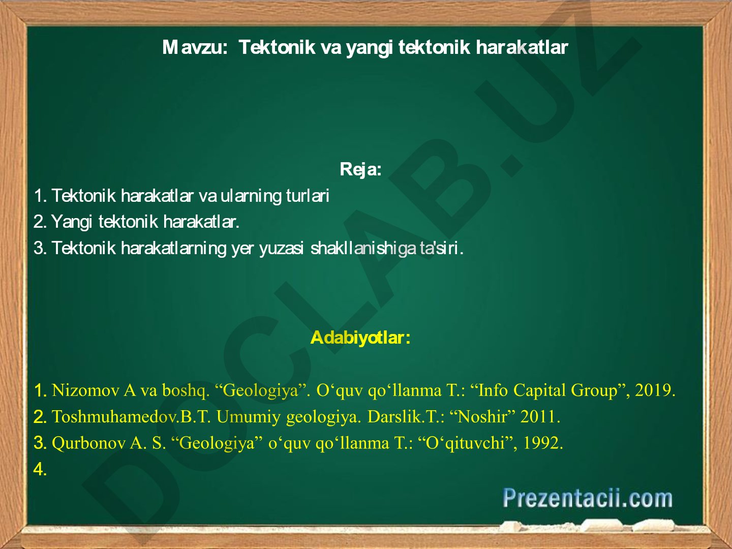 Tektonik va yangi tektonik harakatlar