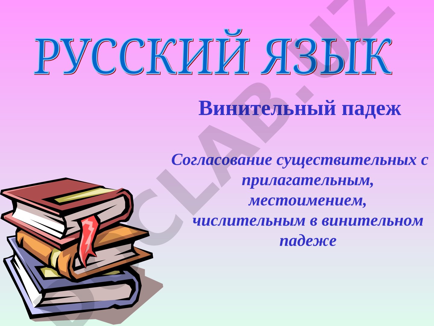 Согласование существительных в винительном падеже