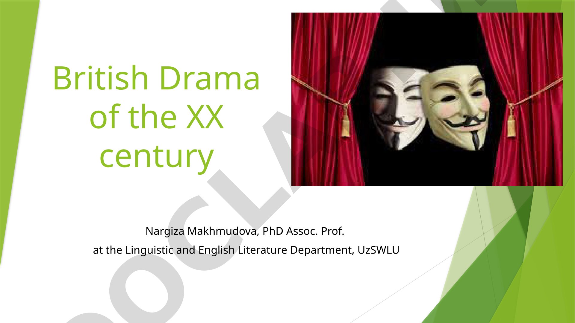 British Drama of the XX Century