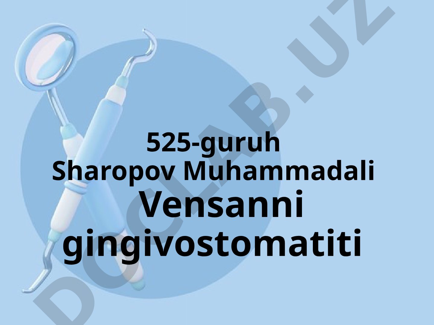 Vensan yarali-nekrotik stomatiti. Klinikasi, davolash