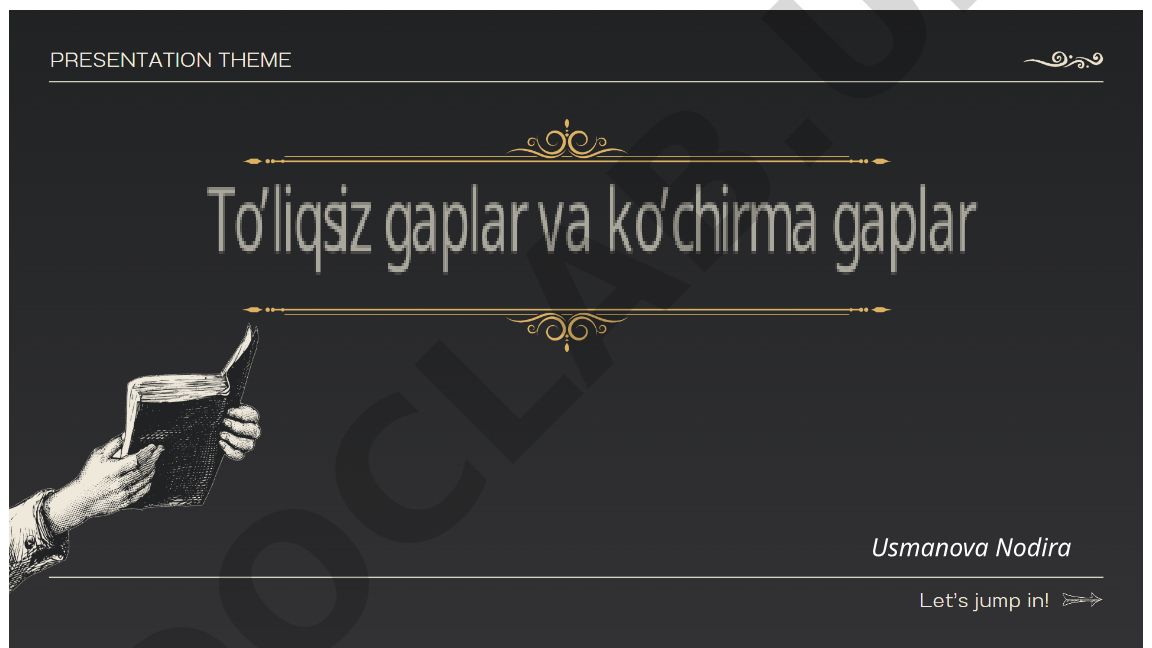Toliqsiz gaplar va ko'chirma gaplar