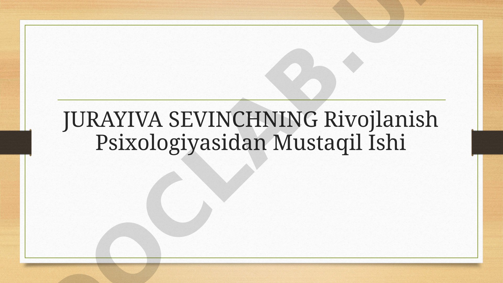 Dj.Uotsonning bixevioristik nazariyasi, operant o'rganish va B.Skinnerning radikal