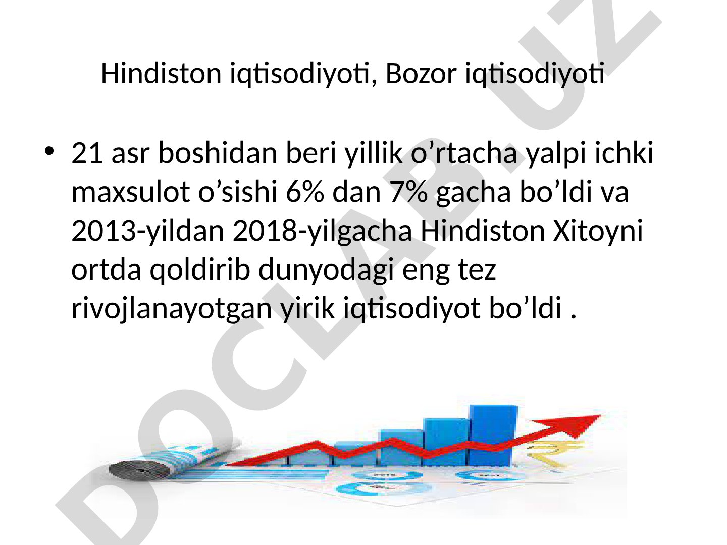 Hindiston iqtisodiyoti, Bozor iqtisodiyoti